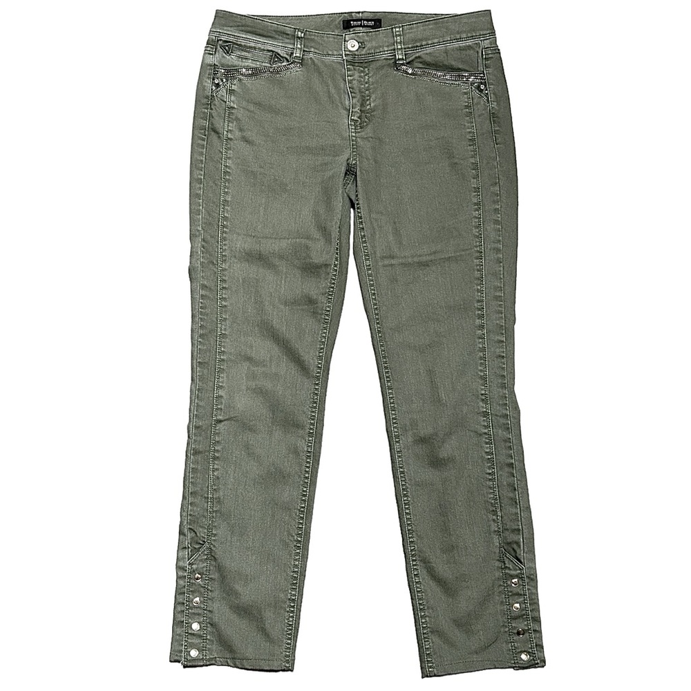 White House/Black Market sage slim ankle embellished jeans Size 6